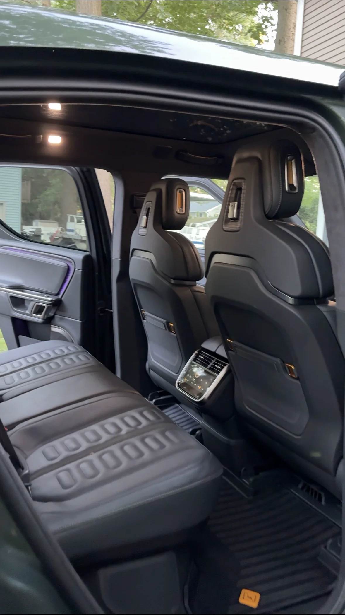 Freshly detailed Rivian cabin